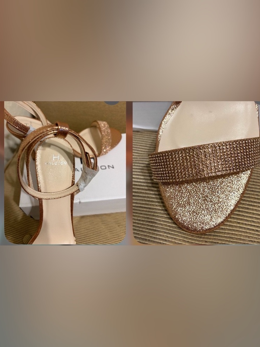 NWT Halston Heritage Women's Ankle Strap Rose Gold Dress Sling Sandal - Size 10 - Picture 13 of 17